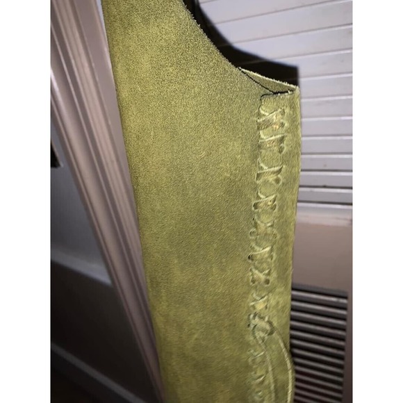 Vintage/ Retro / Groovy Handmade Leather Vest With Fringe , Concho’s & Beads - Picture 7 of 16